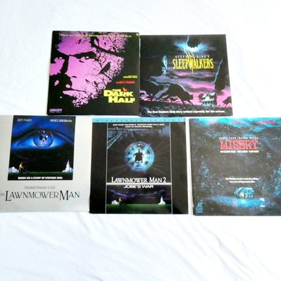 Stephen King Other - Stephen King Laserdisc Lot Of 5 Dark Half Sleepwalkers Misery Lawnmower Man 1 &
